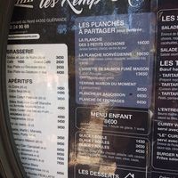 Menu at Les Remp'Arts in Guerande