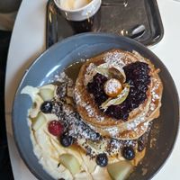 Vegan pancakes at FACTORY GIRL Restaurant. in Amsterdam