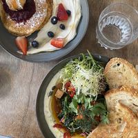 Pancakes, Turks mom with tofu   at FACTORY GIRL Restaurant. in Amsterdam