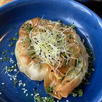 Vegan borek  at FACTORY GIRL Restaurant. in Amsterdam