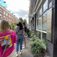 Line Up at FACTORY GIRL Restaurant. in Amsterdam