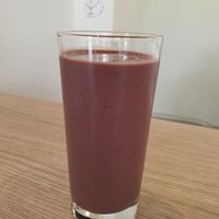 Chocolate Acai Smoothie ~ Acai, organic chocolate soy milk, banana & cacao nibs at The Acai Craft in Northeast Singapore