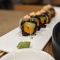 Black rice, sweet potato and avocado roll at Beyond Sushi - Upper East Side in New York City
