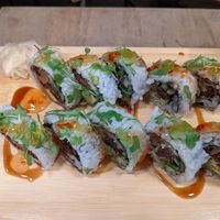 Mushroom sushi roll at Beyond Sushi - Upper East Side in New York City