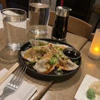 Beef dumplings   at Beyond Sushi - Upper East Side in New York City