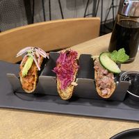 Nori taco sampler  at Beyond Sushi - Upper East Side in New York City