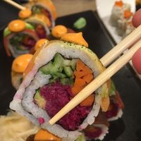Rainbow roll ($16/10 pieces) at Beyond Sushi - Upper East Side in New York City