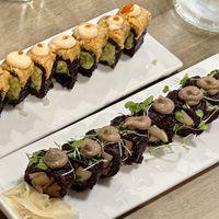 Spicy Mang Roll and Mighty Mushroom Roll  at Beyond Sushi - Upper East Side in New York City