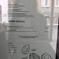 Chicken and cheese as vegan options but hummus vegetarian?  at Vierzehn in Loerrach