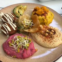 Falafel mix plate (tell them without halloumi) at Vierzehn in Loerrach