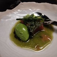 Apple, laitue de mer, parsley sorbet at FIEF in Paris