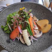 Ceviche de champiñones at Green House in Aguas Calientes