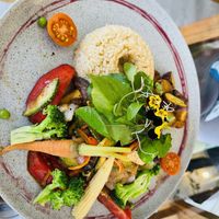 Vegetarian saltado  at Green House in Aguas Calientes