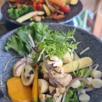 Ceviche (do not recommend as just a few mushrooms for 38 pesos) at Green House in Aguas Calientes