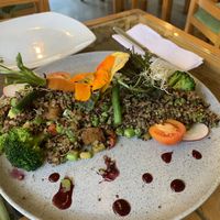 Chaufa de quinoa  at Green House in Aguas Calientes