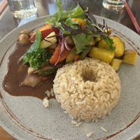 Peruvian saltado  at Green House in Aguas Calientes