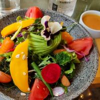 Big salad at Green House in Aguas Calientes