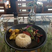 Vegan dish at Green House in Aguas Calientes
