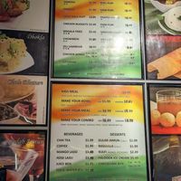 Menu at Shri Foods in Brookfield