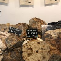 bread display at Boulangerie-Café Pain Salvator in Marseille