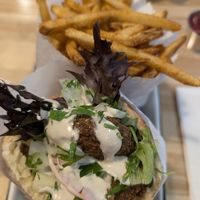 Old school falafel at Nura Hummus and Falafel in Portland