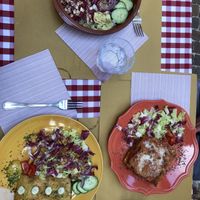 Falafel and Hummus, vegan Lasagne and vegan Knish   at Piccola Osteria in Arco