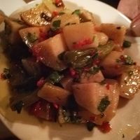 Potatoes with herbs at Gloriosa  in Glasgow