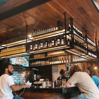 cute bar area at JINYA Ramen Bar in Orlando