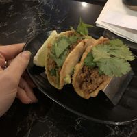 Vegan soy meat tacos (on Happy Hour menu too) at JINYA Ramen Bar in Orlando
