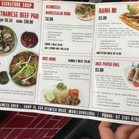 Menu 2 at Vietnamese Oven in Woolloongabba