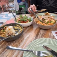 Three spicy dishes, gluten free vegan   at Het Paradijs in Enschede