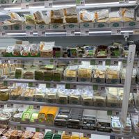 Tofu, vegan cheese spreads, etc. at Maximarket Mercator in Ljubljana