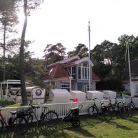 The café from the outside at Café Lindquist in Boltenhagen