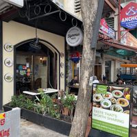 From outside  at Hummus House in Phnom Penh