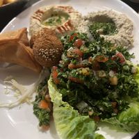 Vegan plate   at Hummus House in Phnom Penh