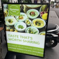 Sign Outside  at Hummus House in Phnom Penh