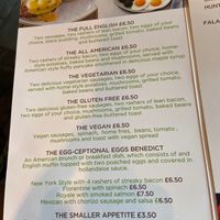 Brunch menu at Key Lime Coffee in Liverpool