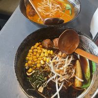 Tori shoyu and tan tan men  at Takumi NINE - Sapporo in Berlin