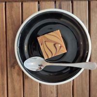 Vegan caramel cake at Slowwings in Ieper