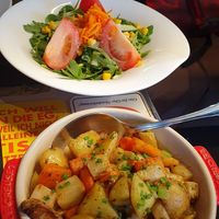 Mixed roots and side salad at Bräukeller & Grill in Seefeld In Tirol