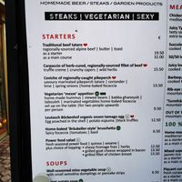 Menu at Bräukeller & Grill in Seefeld In Tirol