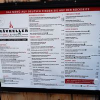 Menu at Bräukeller & Grill in Seefeld In Tirol
