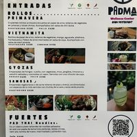 2022 Menu  at Padma in Santa Marta