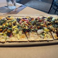 Roasted vegetable flatbread.. delicious   at Spritz City Bistro in Stuart