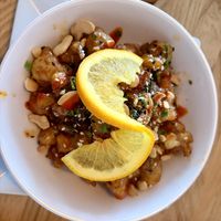 Cauliflower with sweet Asian sauce   at Spritz City Bistro in Stuart