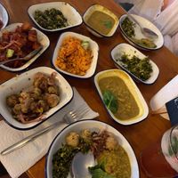 Dish furthest to the left is not vegan (was eating with a non-vegan friend)  at The Coconut Tree in Bournemouth