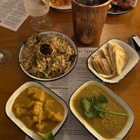 Vegan Fried Rice, Roti, Lentil Dahl, Pineapple curry   at The Coconut Tree in Bournemouth