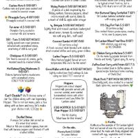 Menu in Jan 2020. at The Coconut Tree in Bournemouth