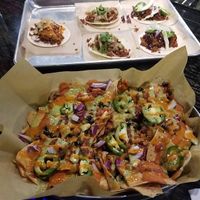 Tacos and nachos from Dead Bird Brewery  at Dead Bird Brewing in Milwaukee