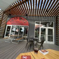 Entry/outdoor seating space  at Dead Bird Brewing in Milwaukee